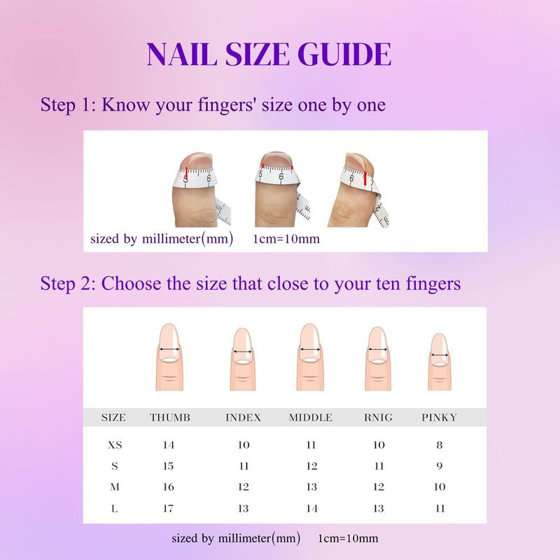 Handmade Chic Polka Dot French Tips - Reusable Almond Press-On Nails Set with Basic Tool Kit