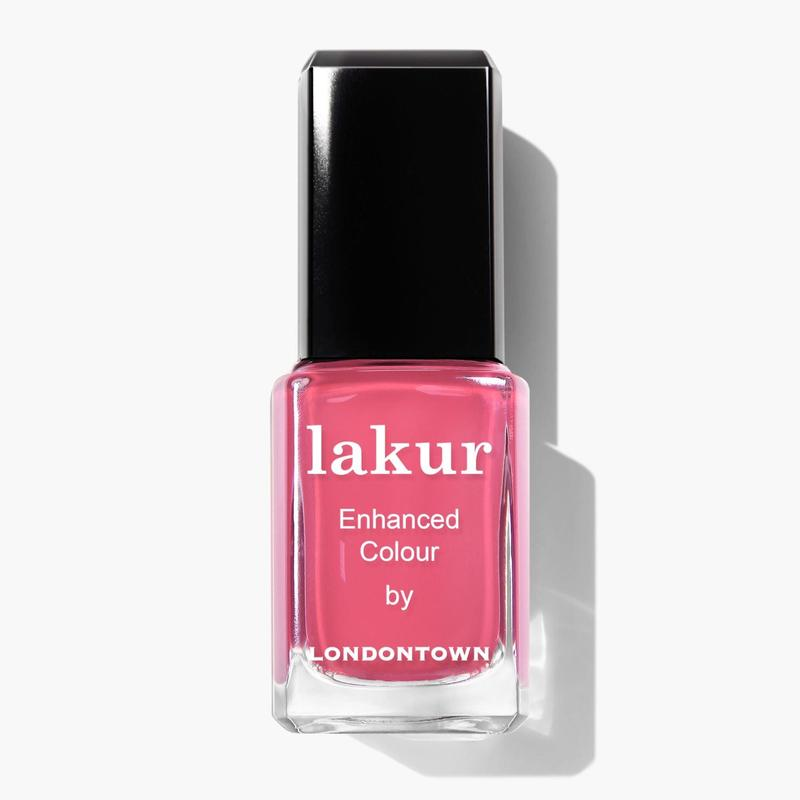 Lakur Enhanced Colour - Electric Flamingo Premium Nail Polish, Long-Lasting & High-Shine Vibrant Pink