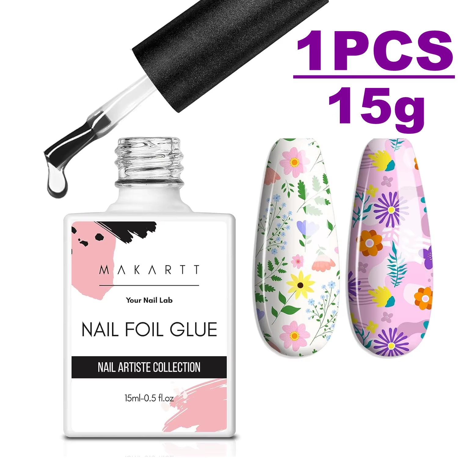 MARSVERA- Professional Strong Adhesion Nail Glue Gel Set (2PCS)